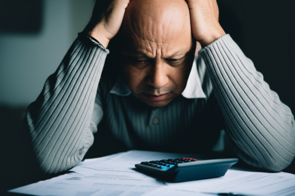 Pessoa preocupada com nome sujo